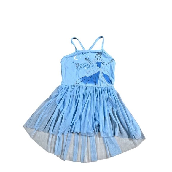 Disney Girls Disney Princess Cinderella Dress Size 4T Blue Cartoons Sleeveless - Picture 1 of 5